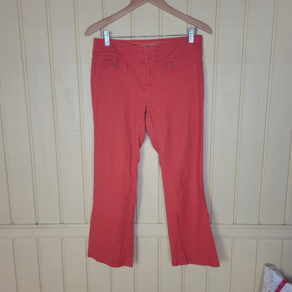 Cartonnier by Anthro Charlie crop Flare Orange Pants Size 8  Color:  Orange